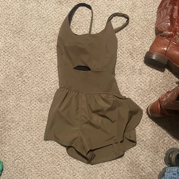Free People Olive Green Romper - Picture 1 of 2